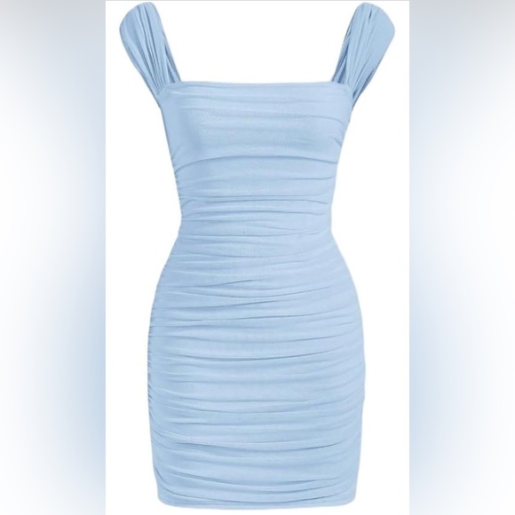 Ruched Bodycon Mini Dress - Picture 1 of 7